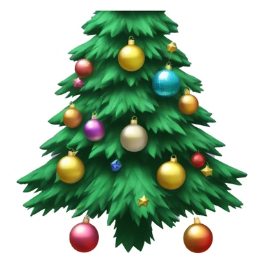 christmas tree with disco ball ornaments sticker