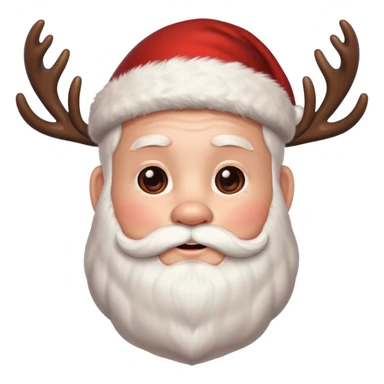 cute reindeer with santa sticker