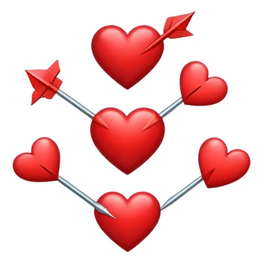 Hearts with arrows  sticker