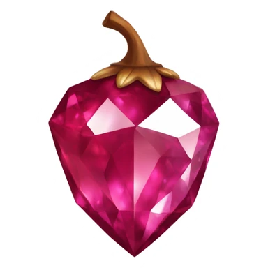 sparkling Ruby Acorn like diamond sticker