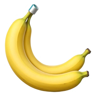 yellow closed banana, glued with gray tape sticker