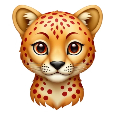 red spotted cheetah sticker
