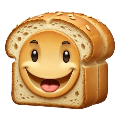 Bread with a big jawline sticker