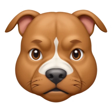 light brown pocket bully facing forwards, head and shoulders sticker