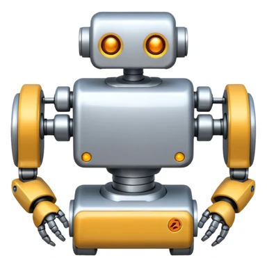 create a realistic emoji showing logistic robots sticker