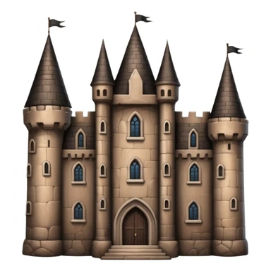 Brown dark acedamia castle sticker