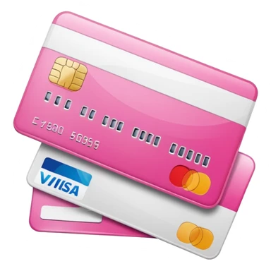 mix pink and white bank and credit card sticker