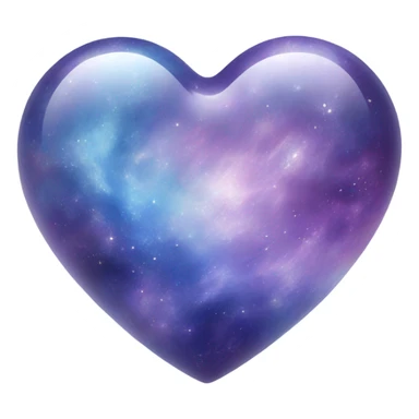 Pastel glass purple blue galaxy heart  sticker