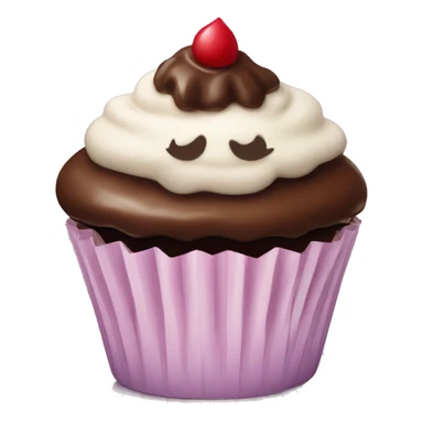 Cup cake with chocolate  sticker
