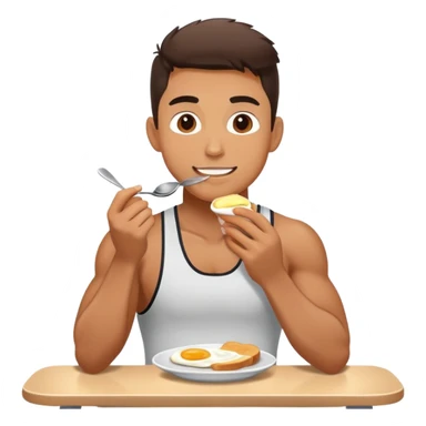 A jock athlete at breakfast sticker