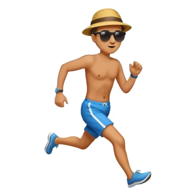 Running at the beach. sticker