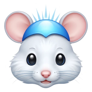 A mouse face with blue sun rays like a sun ☀️  sticker