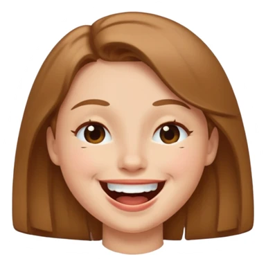 Happy laughing and winking at the same time no tears sticker