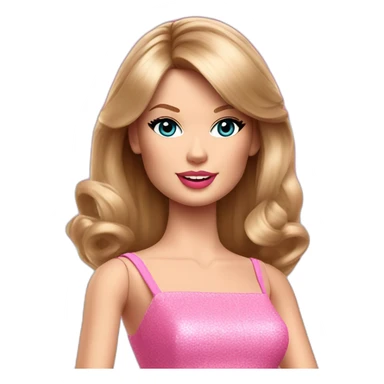 Taylor swift as a barbie sticker