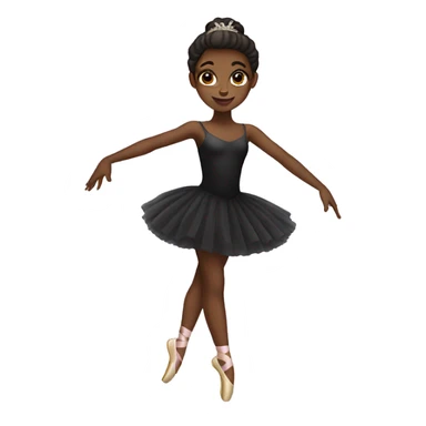 Black girl ballerina sticker