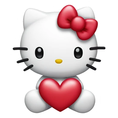 Hello Kitty co ojosde corazón  sticker