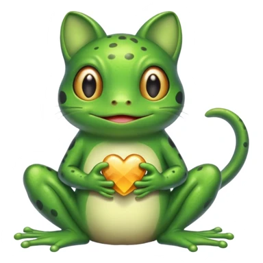 make me a good luck frog and kitten sticker