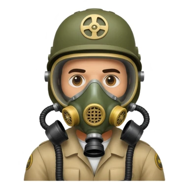 pablo escobar wearing a gas mask sticker
