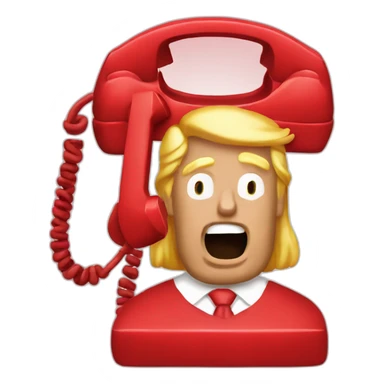 Donald trump red phone sticker