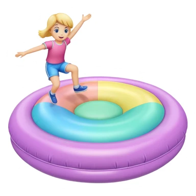 pastel bouncy inflatable trampoline  sticker