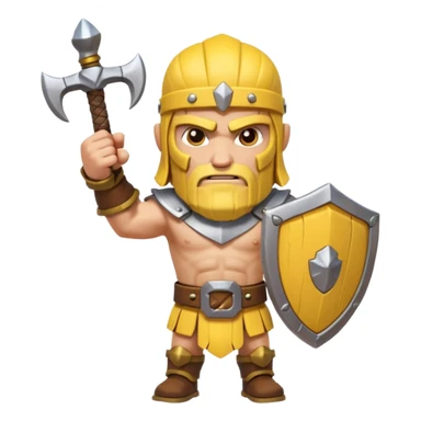 BARBARO DE CLASH OF CLANS QUE TIENE PELO AMARILLO sticker
