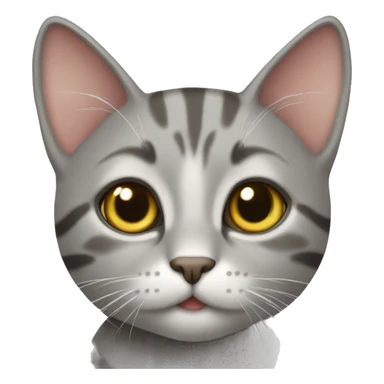Cat grey taby sticker
