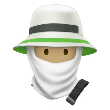 gardener pith helmet jacket white green trees  sticker