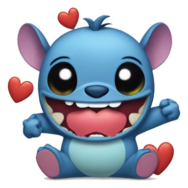 stich con corazón roto y billetes sticker