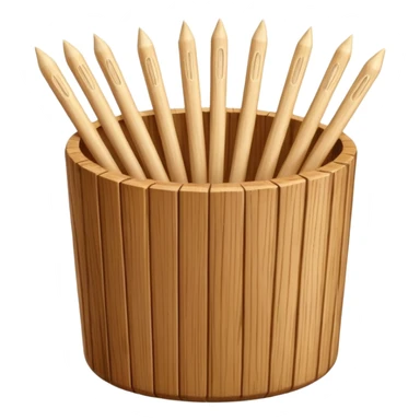 Bundle of toothpicks in a container  sticker