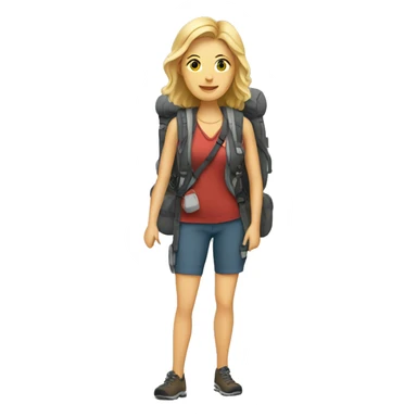 White Women backpacking sticker