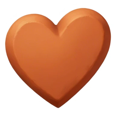 Terracotta color heart sticker