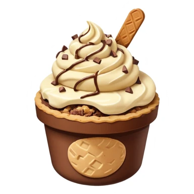 Crumble cookie arcoíris de Nutella y chocolate con un helado de vanilla encima
 sticker