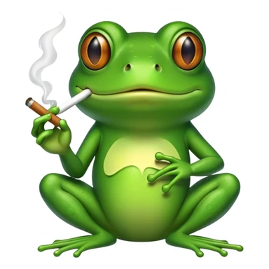Can you make a frog smoking a joint  sticker