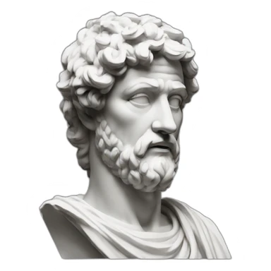 Stoic statue only with head sticker