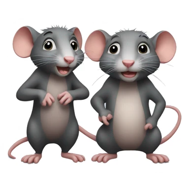 a rat with his best friend sticker