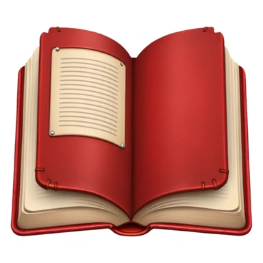 open book with completely red pages sticker