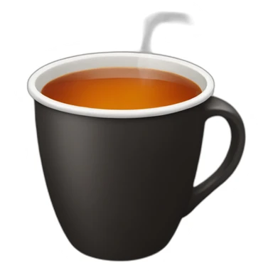 a cup of black tea sticker