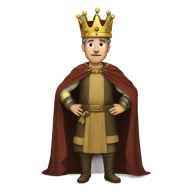 King with poor clothes sticker