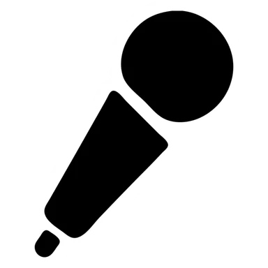 A microphone in a black filled icon style, wireless. sticker