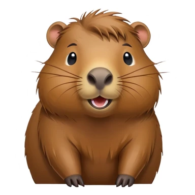 Capybara in the wind sticker