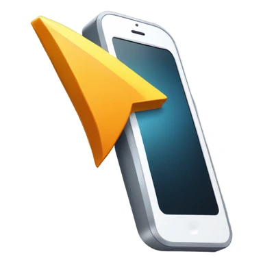 mobile with arrow coming out sticker