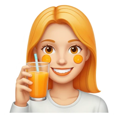 me drinking orange juice sticker