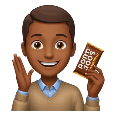 a person going to buy chocolate sticker