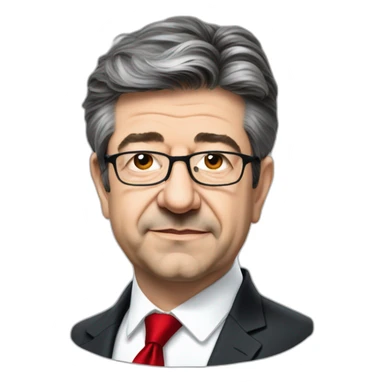 Jean-Luc Mélenchon, Red tie  sticker