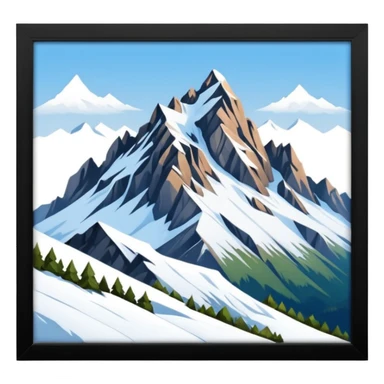 the mountain "Säntis" in St. Galler Rheintal, based on this picture > https://www.hoherkasten.ch/wp-content/uploads/2023/05/Slider_Hoher-Kasten_Sommer.jpg sticker