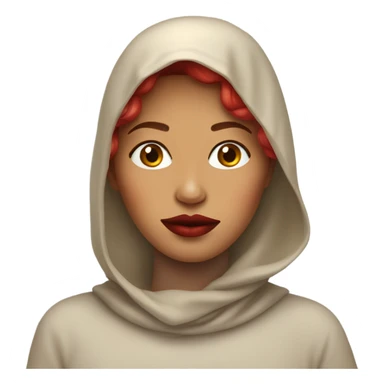 Mexican Red hair Lipstick Face covered in milk liquid sticker