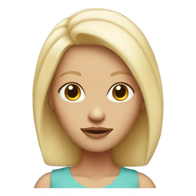 Blonde lady with no eyebrows sticker