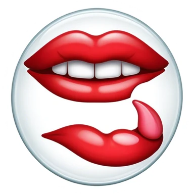 Lip imprints sticker