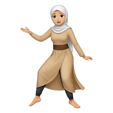 Hijabi woman with only one leg sticker