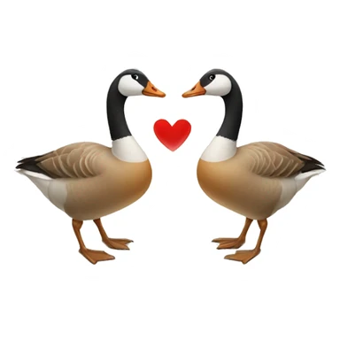 Two geese in love sticker